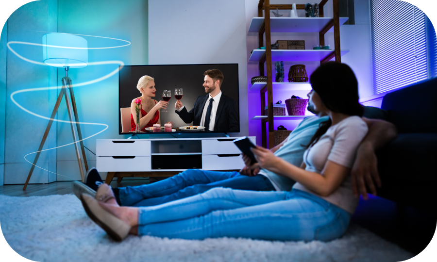 couple watching TV